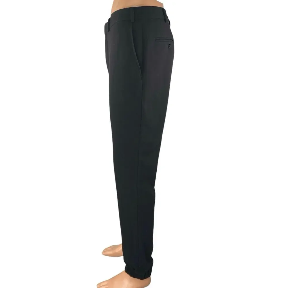 Laboratory Lord & Taylor Men's Black Straight Skinny Trousers Dress Pants Sz 36